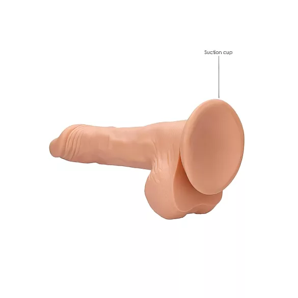 RealRock 8" Lifelike Dong - Natural with Testicles