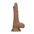 RealRock Dong 10" - Lifelike Dildo with Balls (10") - Dark Natural