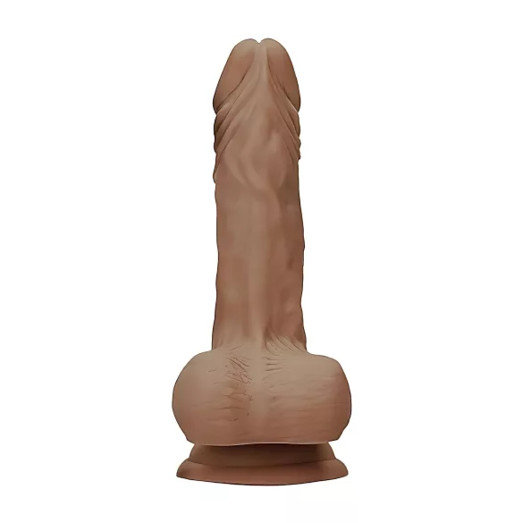 RealRock Dong 10" - Lifelike Dildo with Balls (10") - Dark Natural