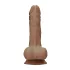 RealRock Dong 10" - Lifelike Dildo with Balls (10") - Dark Natural