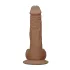 RealRock Dong 10" - Lifelike Dildo with Balls (10") - Dark Natural