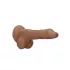 RealRock Dong 10" - Lifelike Dildo with Balls (10") - Dark Natural