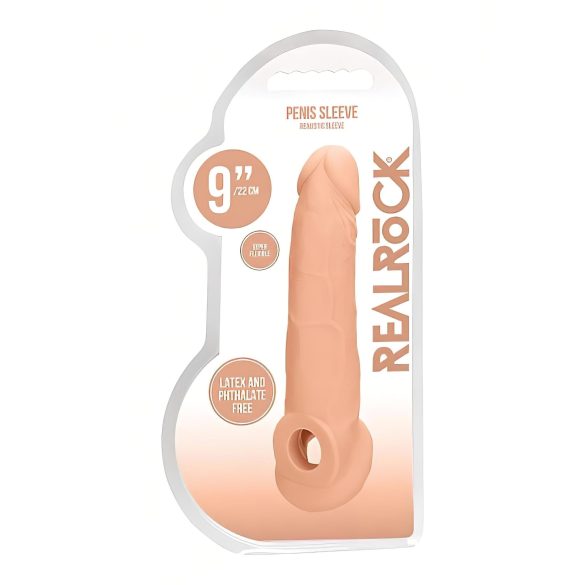 RealRock 9'' Penis Sleeve - Natural Finish