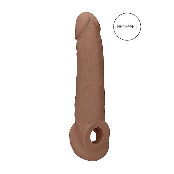 RealRock 9” Penis Sleeve - Dark Natural (21.5cm)