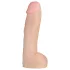 Doc Johnson Vac-U-Lock Hung 12" - lifelike dildo with balls (flesh‑coloured)