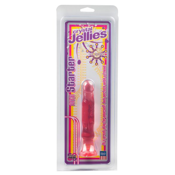 Crystal Jellies - Suction Cup Anal Dildo (Pink)