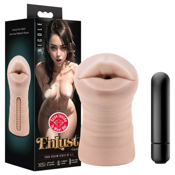 Enlust Nicole - Vibrating Oral Simulator with AI Illustrations (Natural)