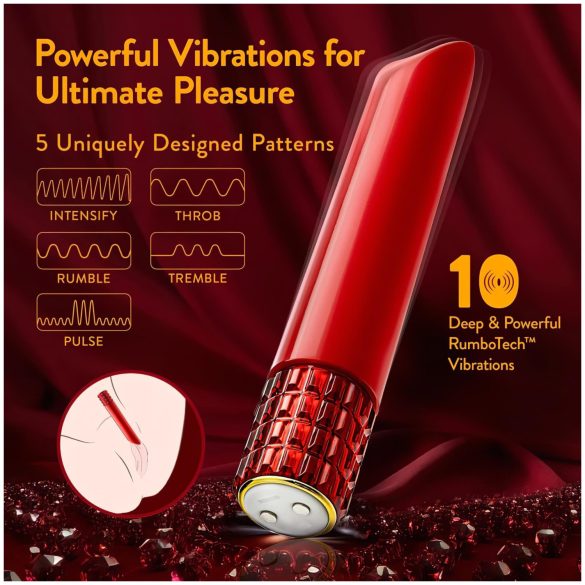 Oh My Gem - Rechargeable Lipstick Vibrator (Red)