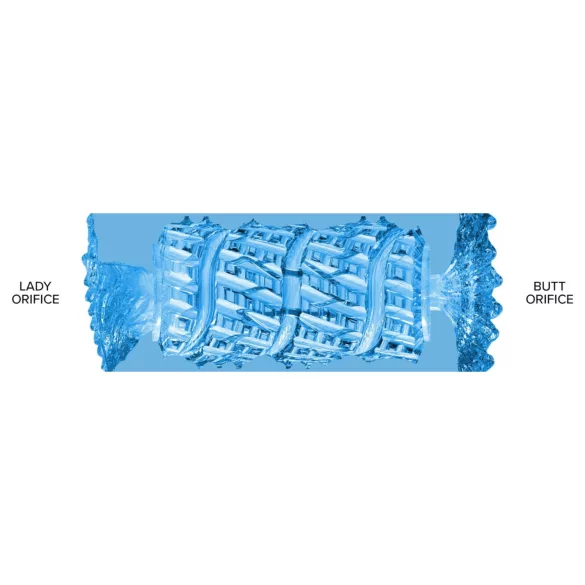 Fleshlight Quickshot Vantage - transparent double masturbator (blue)