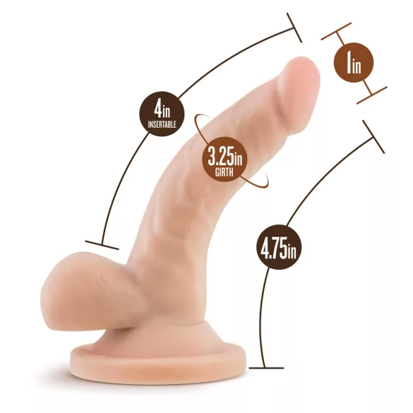 Dr. Skin 4 - Realistic Suction Cup Dildo with Balls - Natural (12cm)