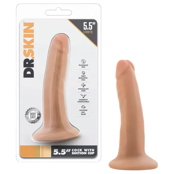 Dr. Skin 5.5 - Suction Cup Realistic Dildo - Natural (14cm)