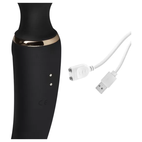 Blush Lush - 2-in-1 wand and G-spot vibrator (black)