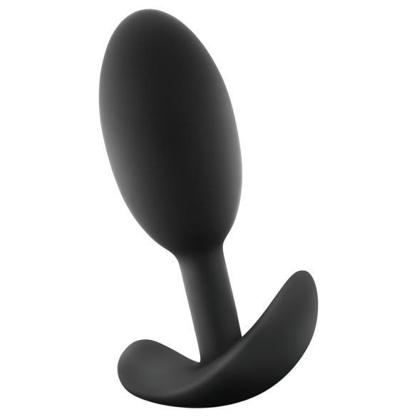 Anal Adventures Platinum M - Black Medium Anal Plug