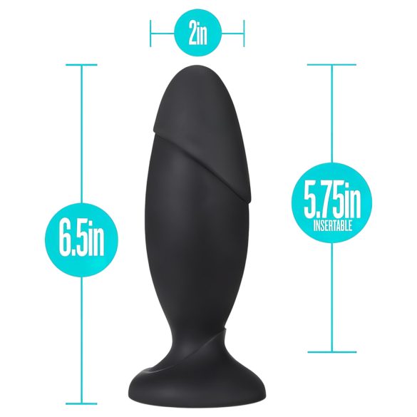 Anal Adventures Platinum Rocket - Large Anal Plug (Black)