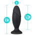 Anal Adventures Platinum Rocket - Large Anal Plug (Black)