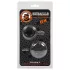 OXBALLS - Ribbed Erection Ring Set (Black)