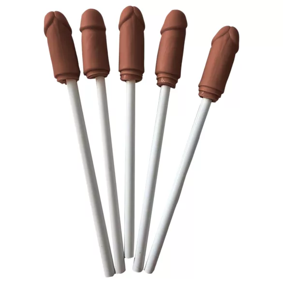 Diverty - Pencil with Novelty Pen Cap (Brown) - Set of 5
