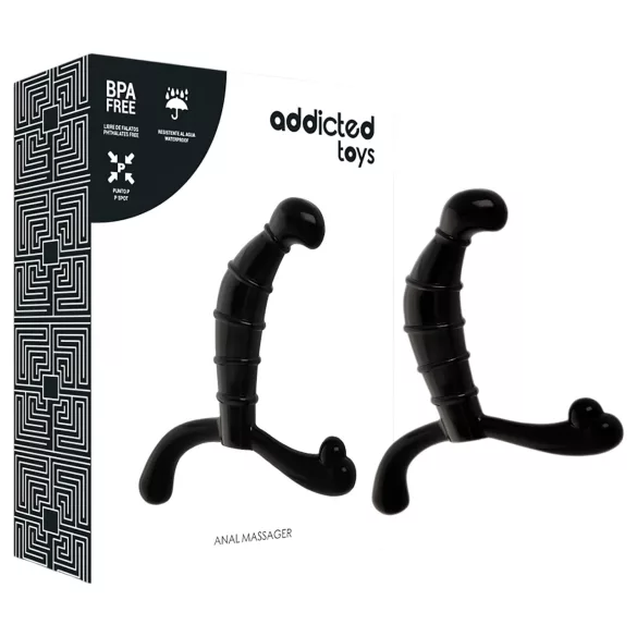 Addicted Toys - Prostate and Perineum Massager (Black) - 11.3 cm