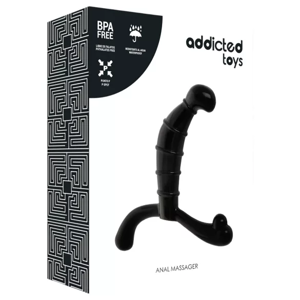 Addicted Toys - Prostate and Perineum Massager (Black) - 11.3 cm