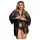 Subblime Queen Plus - black lace robe set (XL-2XL)