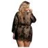 Subblime Queen Plus - black lace robe set (XL-2XL)