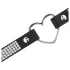 Coquette - Rhinestone Choker with Heart Pendant (Black)