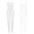 Subblime 951740 - bow-detailed, spicy fishnet bodystocking (white) - S-L