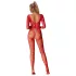 Subblime 952419 - Sparkling Rhinestone Jumpsuit - (Red) - XS-M