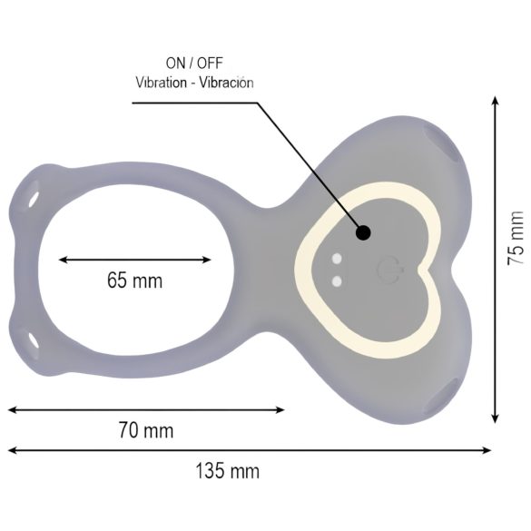 IBIZA - Strap-On Clitoral Vibrator (Black)