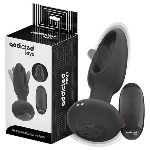 Addicted Toys - Black Tongue Motion Anal Vibrator