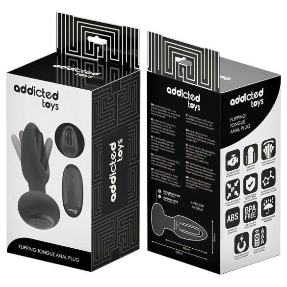 Addicted Toys - Black Tongue Motion Anal Vibrator