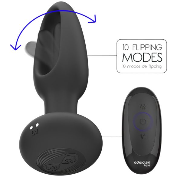 Addicted Toys - Black Tongue Motion Anal Vibrator