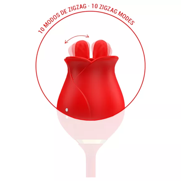 Intense Melanie - 2in1 Swirling Tongue Clitoral Vibrator (Red)