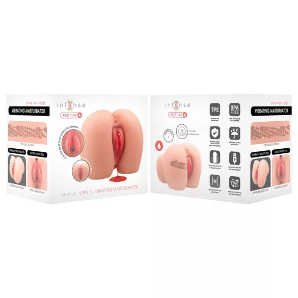 First Time Ariana - lifelike vibrating virgin masturbator (natural)