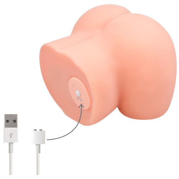 Intense First Time Ariana - Lifelike Vibrating Virgin Stroker (Natural)