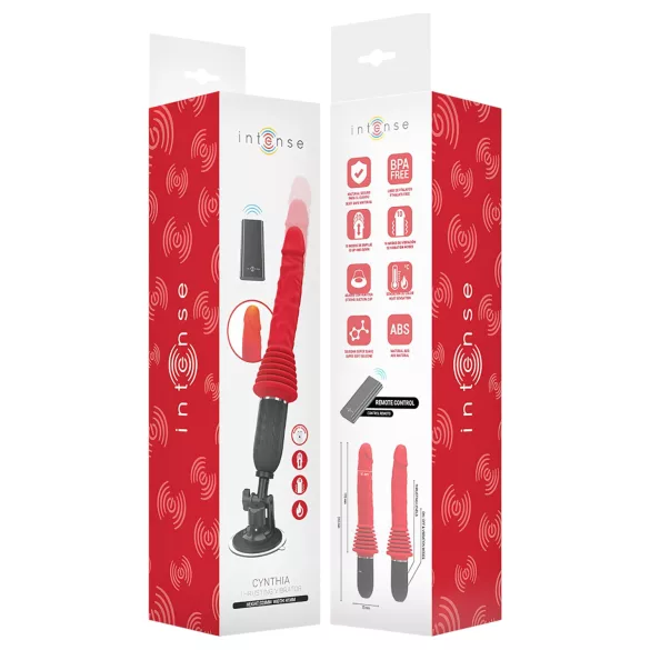 Intense Cynthia - suction‑cup thrusting vibrator (red)