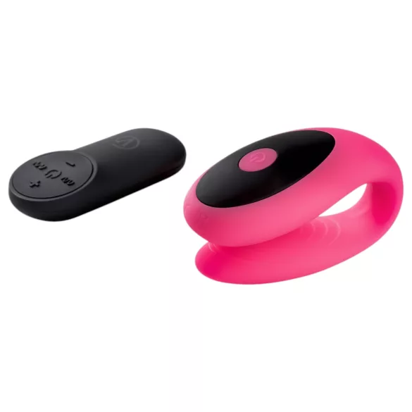 Virgite - remote-controlled couple’s vibrator (black and pink)