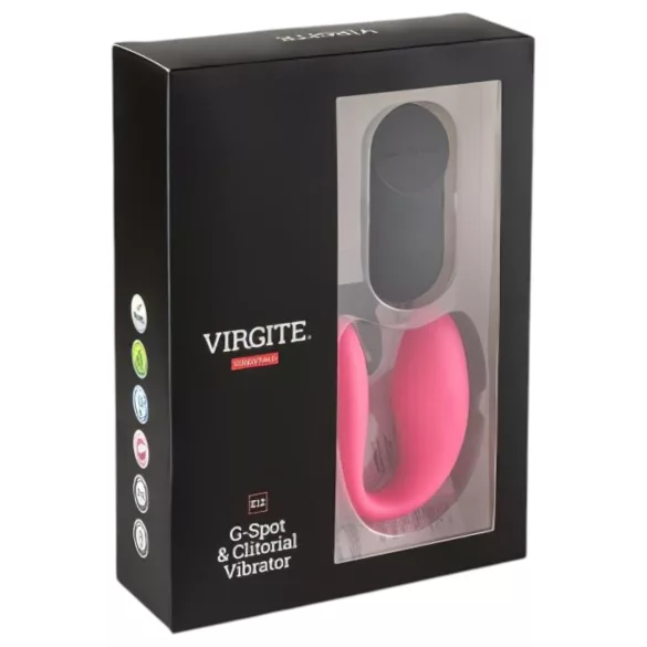 Virgite - remote-controlled couple’s vibrator (black and pink)