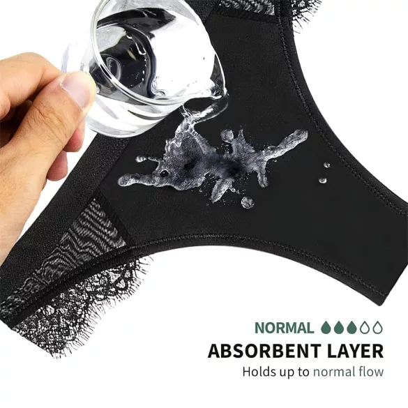 Adalet Flora Normal - Menstrual Panty (Black) - M