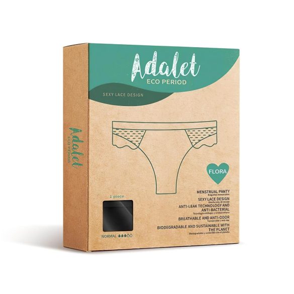 Adalet Flora Normal - Menstrual Panty (Black) - L