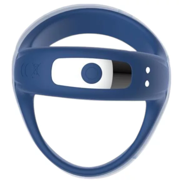 INTOYOU - App-controlled vibrating penis and testicle ring for men (blue)