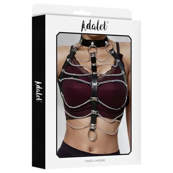 Adalet Hilda - Vegan Leather Chain Harness (Black)