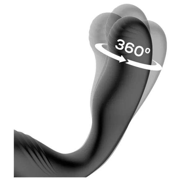 IntoYou Bruce - remote‑controlled rotating prostate vibrator with double ring (black)