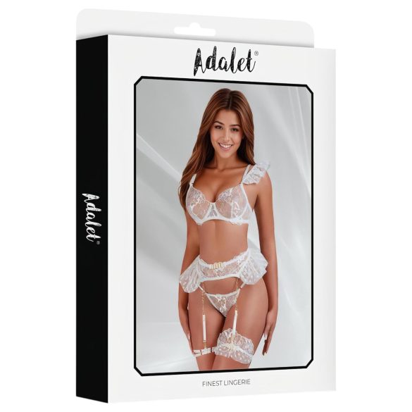 Adalet Natalie - Lace Lingerie Set (White)