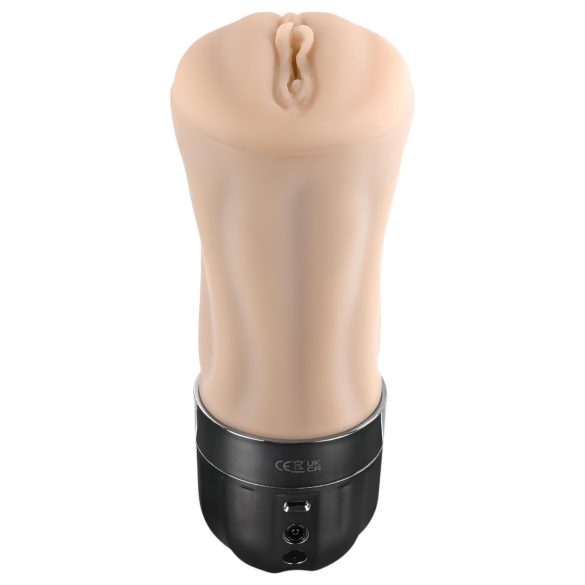 Zero Tolerance Tight Lipped - Suction Vibrating Stroker (Natural)