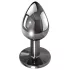 Evolved Black Gem - Metal Anal Plug Set with Black Gem (Silver)