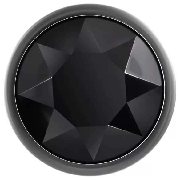 Evolved Black Gem - Metal Anal Plug Set with Black Gem (Silver)