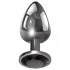 Evolved Black Gem - Metal Anal Plug Set with Black Gem (Silver)