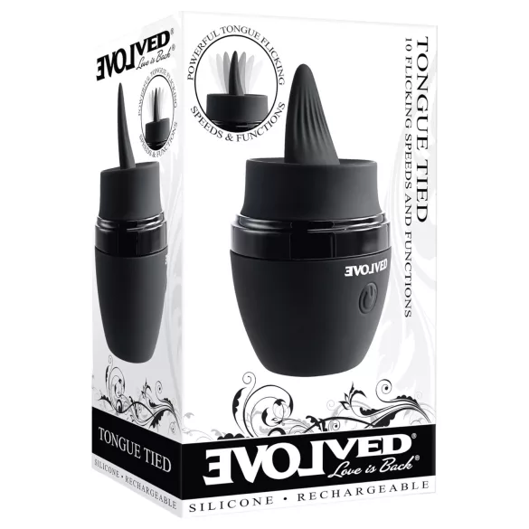 Evolved Tongue Tied - Rechargeable Tongue Vibrator (Black)