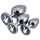 Playboy - Anal Plug Set - 3 Pieces (Silver)